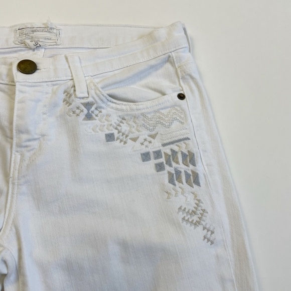 Current/Elliott The  Stiletto in Dirty White with Embroidery Sz 26 - Picture 11 of 16